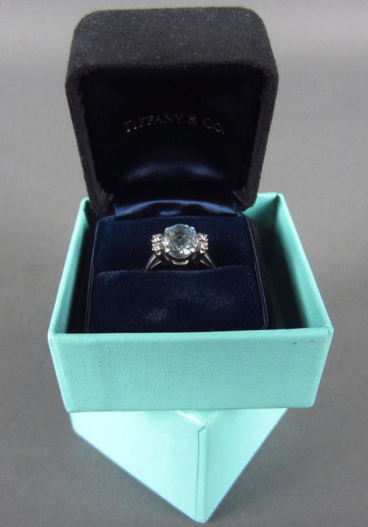 Aquamarine diamond ring tiffany