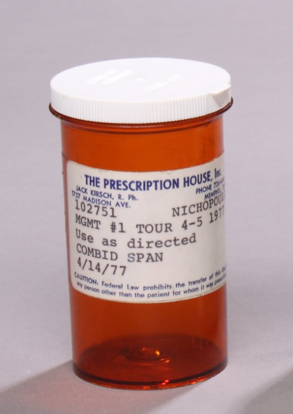 266: ELVIS PRESCRIPTION BOTTLE : Lot 266