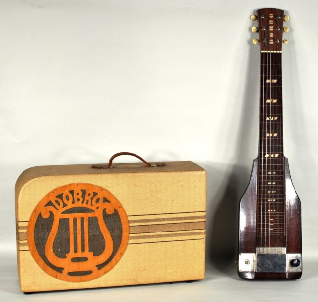 230 Vintage Dobro Hawaiian Lap Steel Electric Guitar Lot 230