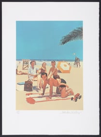 Malcolm Morley BEACH SCENE Screenprint