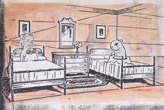 Steve Gianakos SHE COULDN'T BEAR TO ENJOY HERSELF Mixed Media