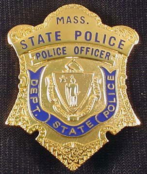 108: MASS. STATE POLICE POLICE OFFICER BADGE : Lot 108