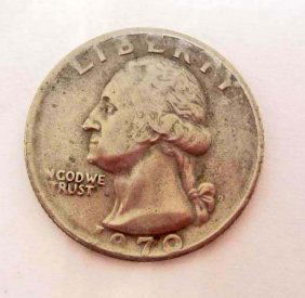 1970-D QUARTER STRUCK ON DIME PLANCHET