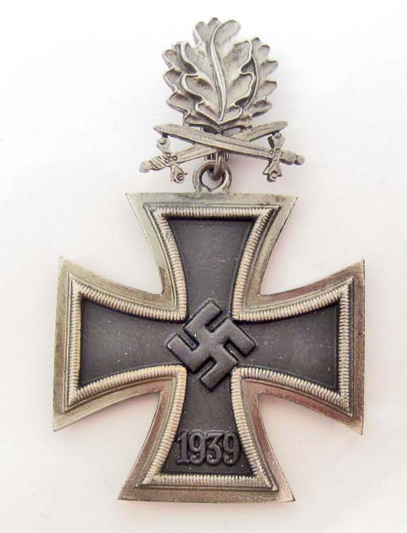 GERMAN NAZI IRON CROSS W/ SWORD & OAK LEAVES Lot 430