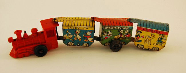 493: Casey Jr. Disneyland Express Tin Wind Up Toy Train : Lot 493