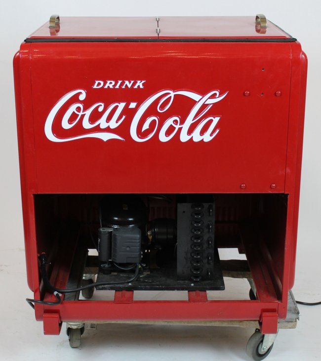 Restored 1930's CocaCola cooler Lot 194