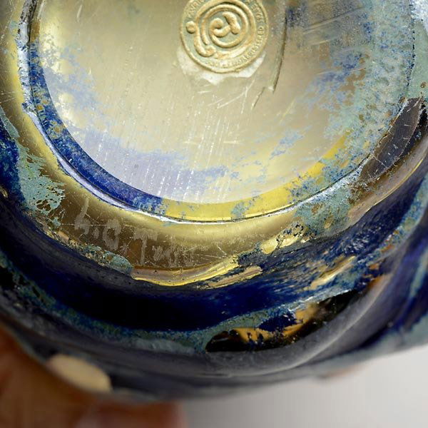 56 Tiffany Studios Pebbled Lava Vase Lot 56