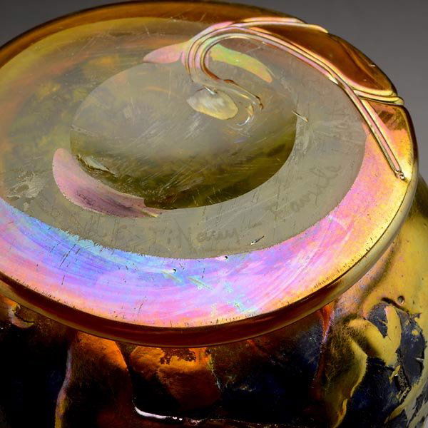 58 Tiffany Studios Lava Vase Lot 58