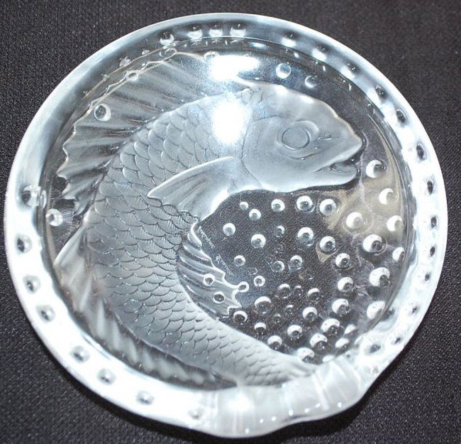 LALIQUE CRYSTAL FISH BOWL : Lot 9