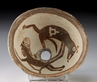 Published Mimbres Bowl of Priest & Quetzalcotl