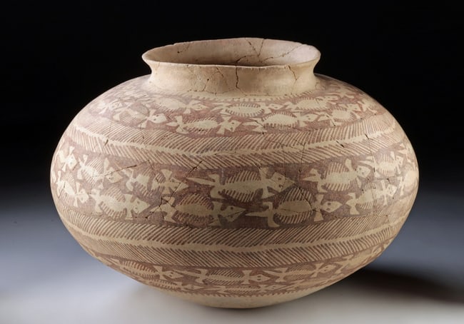Large Hohokom Vessel with Lizard Pattern, Anasazi