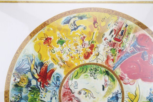 Marc Chagall Signed Lithograph Paris Opera Ceiling Lot 40010