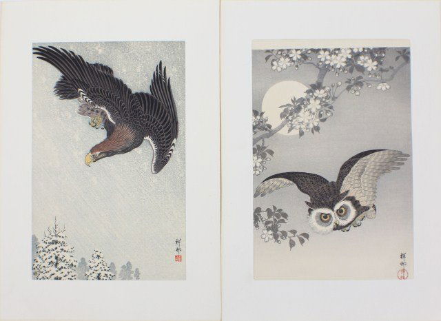 BIRDS IN FLIGHT - JAPANESE WOODBLOCK PRINTS : Lot 30021