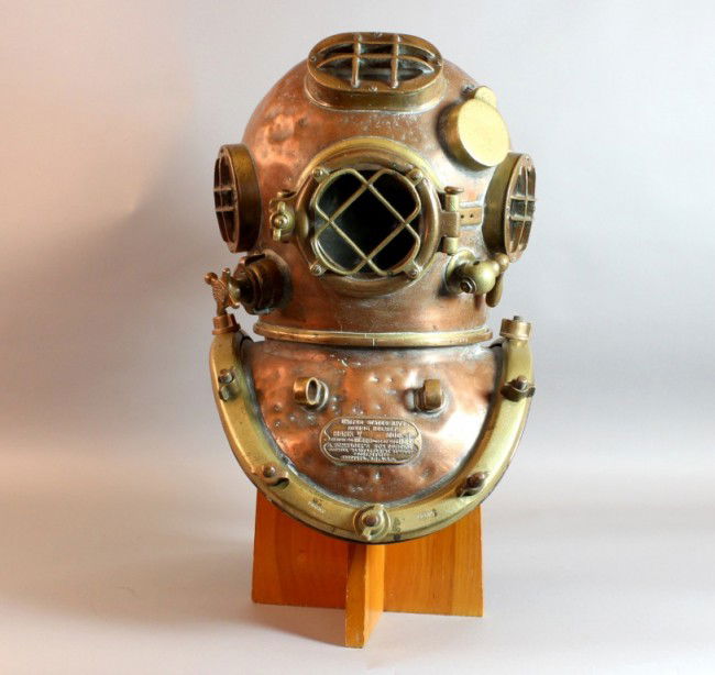 180: Schrader, Mark V, Diving Helmet : Lot 180