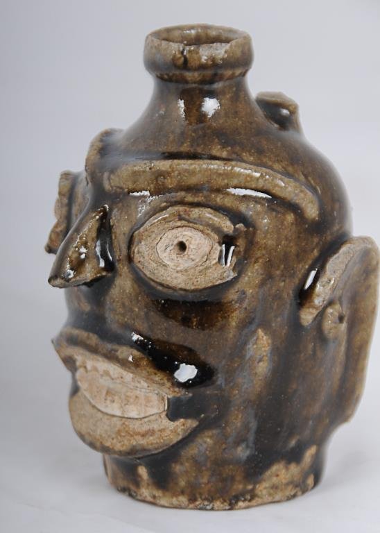 Rare Edgefield Stoneware Face Jug Likely slave made, c. Lot 162