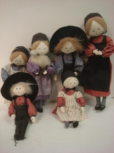 Ten P. Buckley Moss Amish Cloth Dolls: : Lot 11