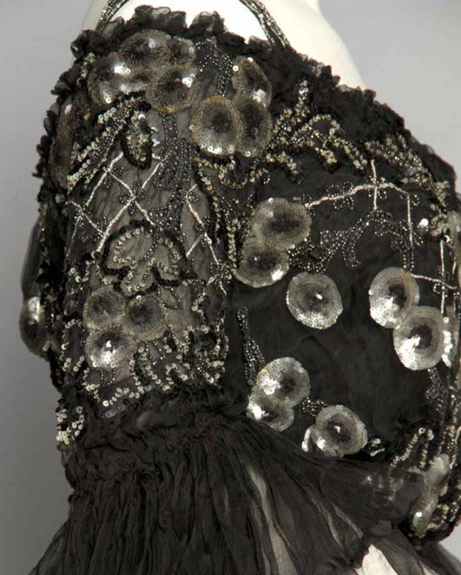 black sequin ballgown