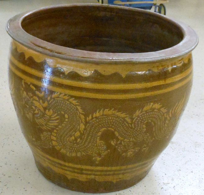 Giant Vintage Chinese Dragon Planter Lot 466