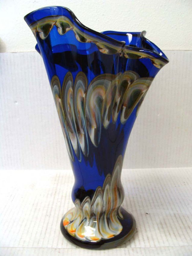 HandBlown Glass Vase By Krosno Jozefina of Poland Lot 2434