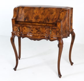 VENETIAN BURL WOOD BUREAU SECRETARY DESK