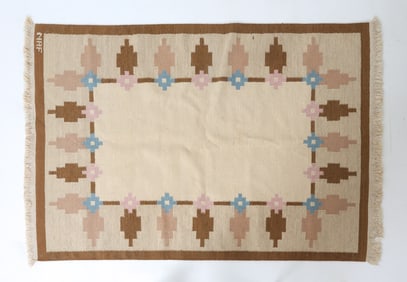 SWEDISH FLATWEAVE ROLLAKAN RUG