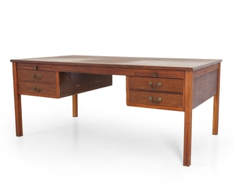 STYLE OF WANSCHER TEAK WRITING DESK C. 1950S