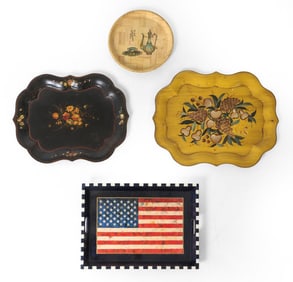 GROUPING OF DECORATIVE TRAYS INCL. CYNTHIA CAREY