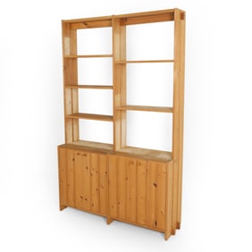 SCANDINAVIAN PINE BOOKCASE CABINET
