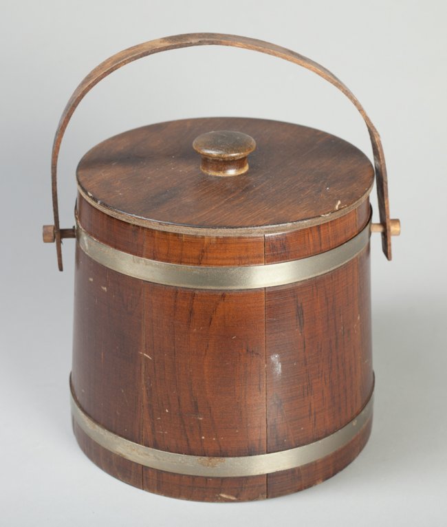 Vintage Barrel Form Wooden Ice Bucket Lot 53