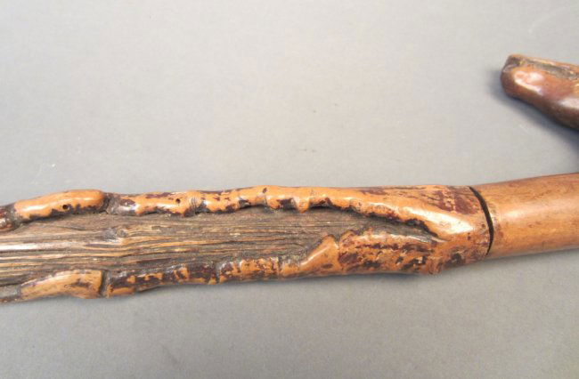 Antique Wood Walking Stick with Carved Animal Head : Lot 4