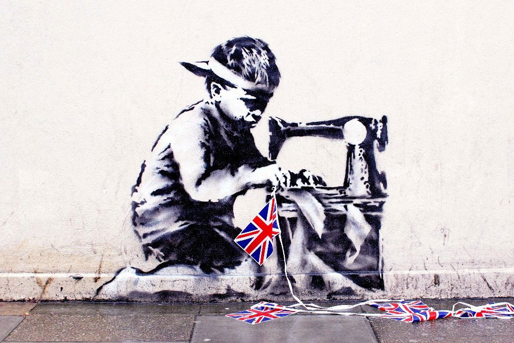 Banksy Slave Labor (Bunting Boy), London, 2012 : Lot 6