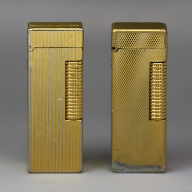 368: Two Vintage Swiss Dunhill Gold Plated Lighters : Lot 368