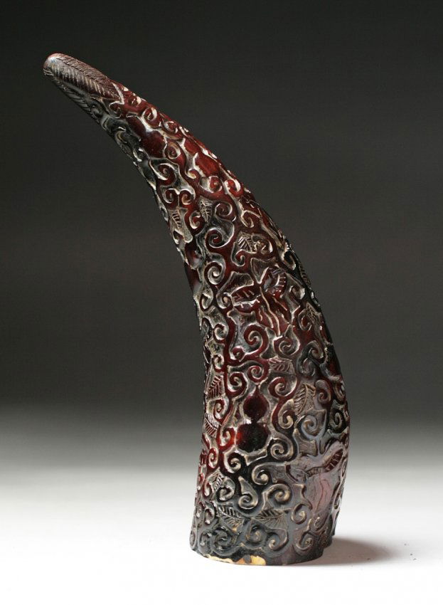 A Chinese Antique Rhinoceros Horn Carving Lot 207