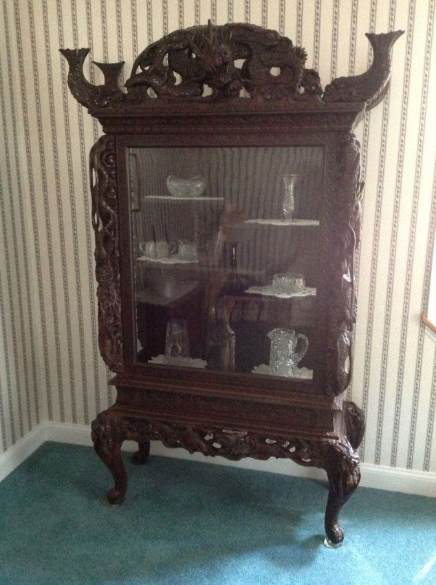 ORNATE DRAGON CARVED JAPANESE CHINA Lot 151