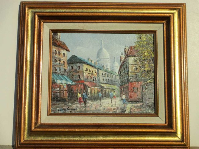 HENRY ROGERS FRENCH STREETS PAINTING Lot 1159