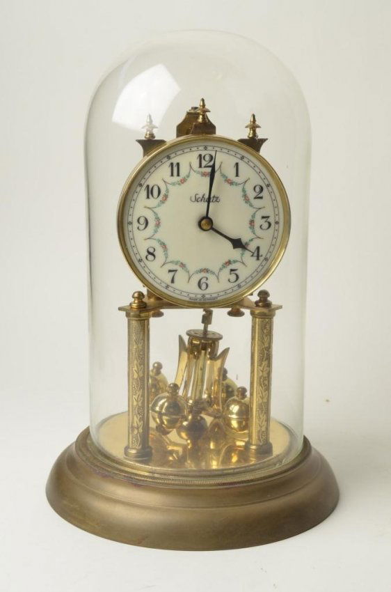 160U Schatz Glass Dome Clock Lot 160U