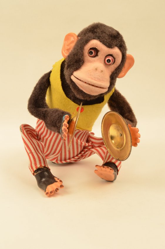 Vintage Musical Jolly Clapping Chimp Monkey Cymbals Toy Lot 155A