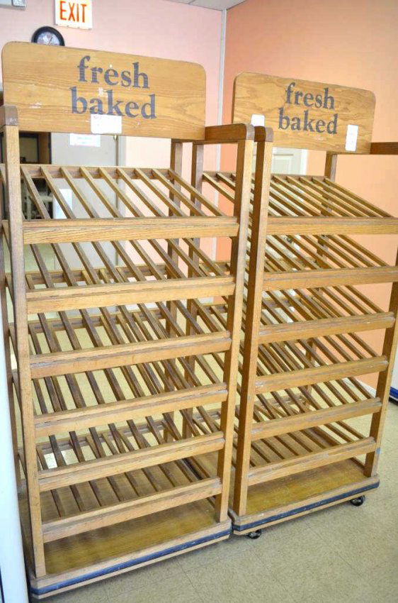 Pair of Wooden Bakery Display Racks Lot 21