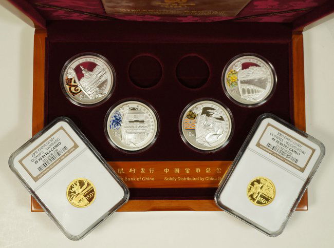 2008 Beijing, China Olympics Gold/Silver Coin Sets. : Lot 205