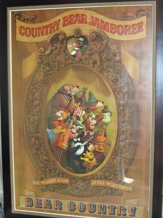 394: THE COUNTRY BEARS, DISNEY ATTRACTION POSTER 1970s : Lot 394