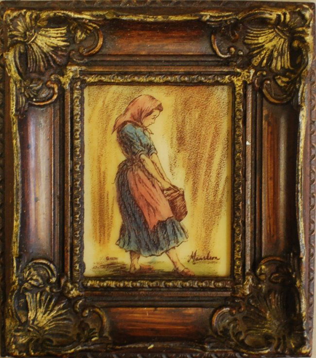 77 ARTINI hand painted engraving, artist sibned Lot 77