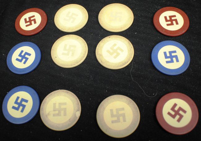 Nazi poker chip set