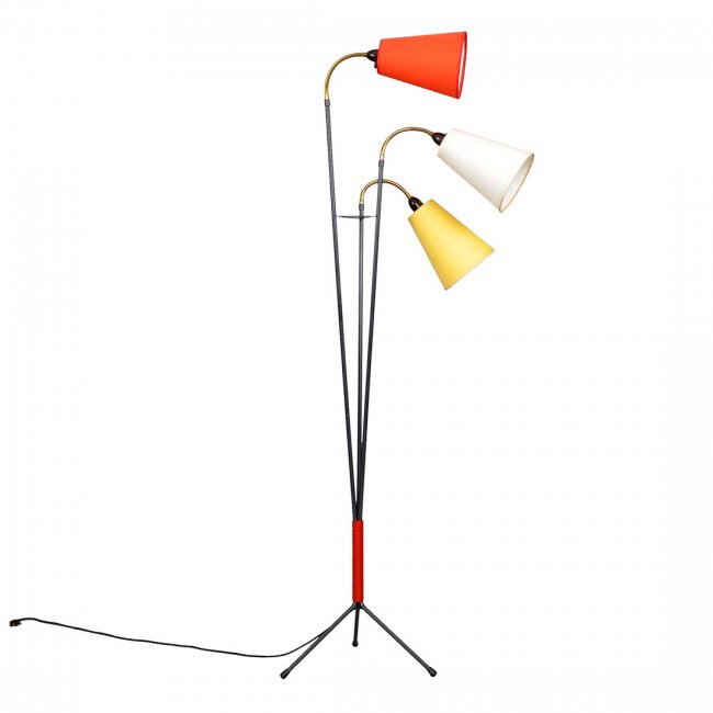 1 GOLVLAMPA, retro 1950 60 tal, Danmark Lot 1 1 GOLVLAMPA, retro 1950 60 tal, Danmark Lot 1