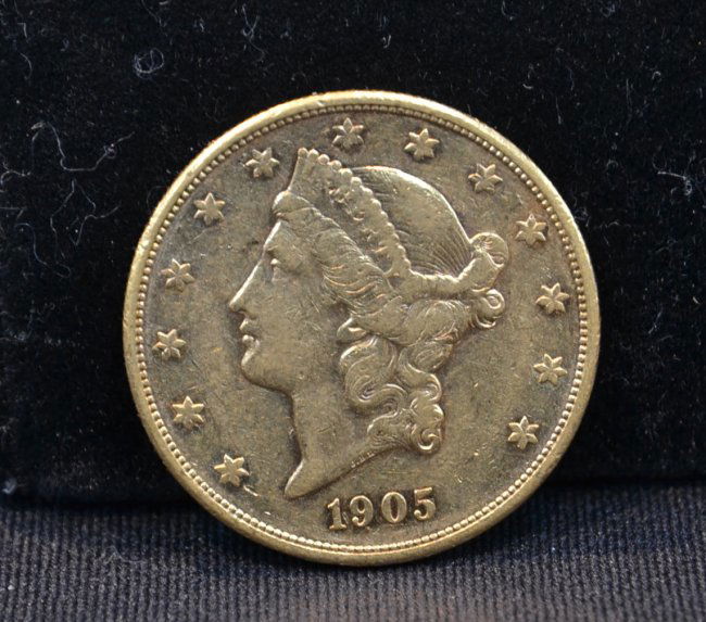 1905 $20 GOLD COIN : Lot 80O