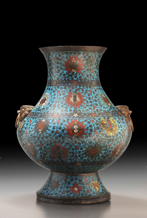 LATE MING DYNASTY CLOISONNE HU JAR - From a European : Lot 2032