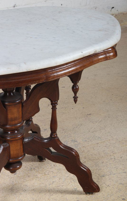 Victorian Style Marble Top Side/Coffee Table Lot 255