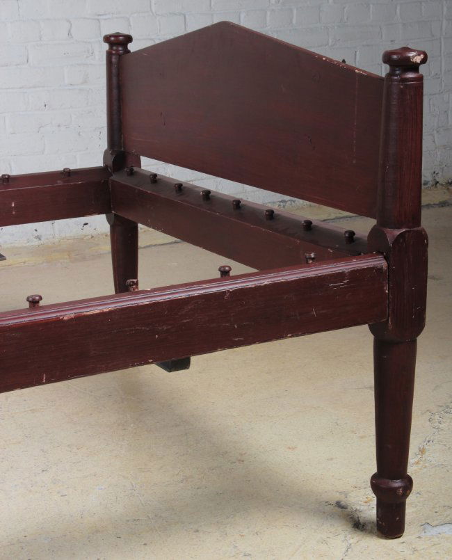 Painted Sheraton Rope Bed Frame Lot 262