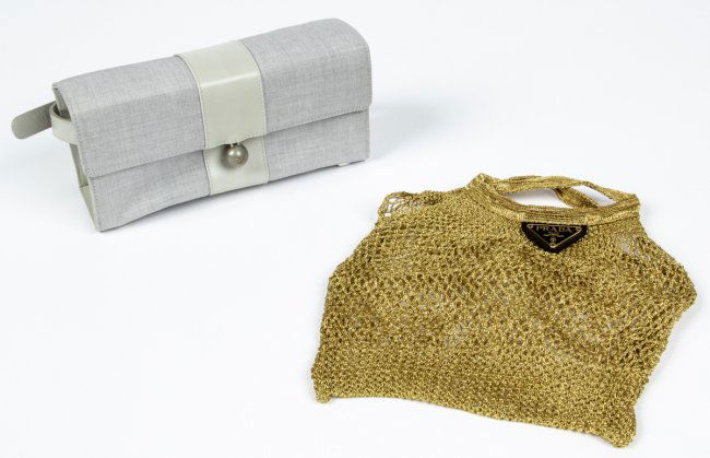 Prada Gold Fishnet Bag and Escada Handbag : Lot 37  