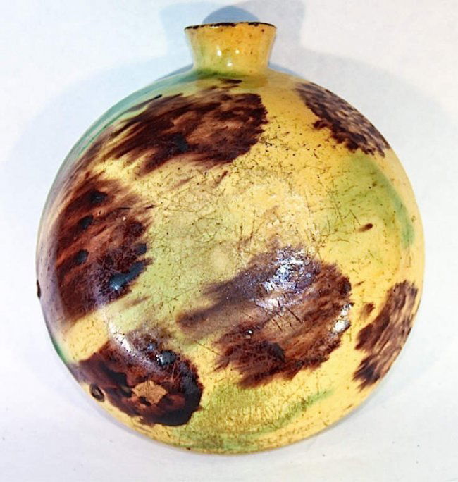 Moravian pottery flask, Salem, North Carolina Lot 197