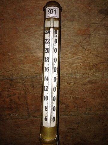 A Brass Framed Thermometer By G.h. Zeal Of London, : Lot 971